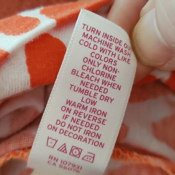 EUC Cute Justice Cold Shoulder Pink Orange Animal Print "Love One Another" Sz 12 - Picture 7 of 7